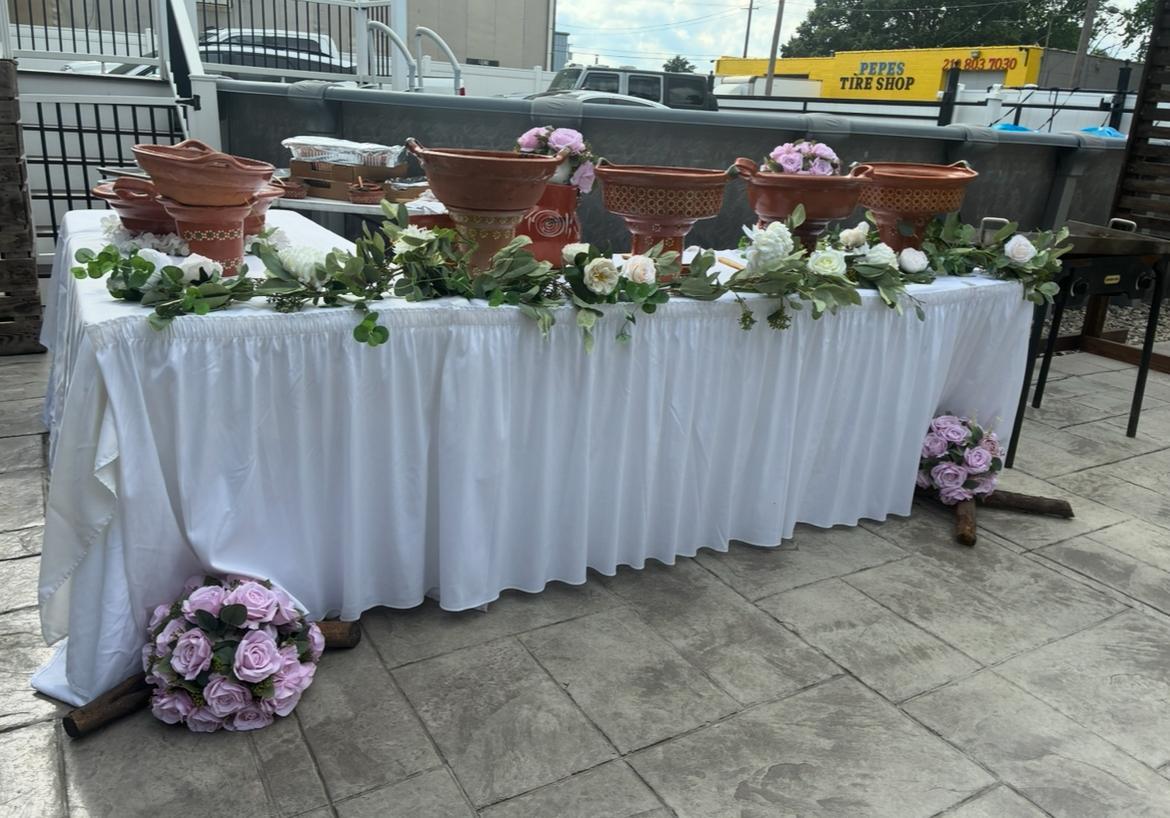 Full catering service for reception event