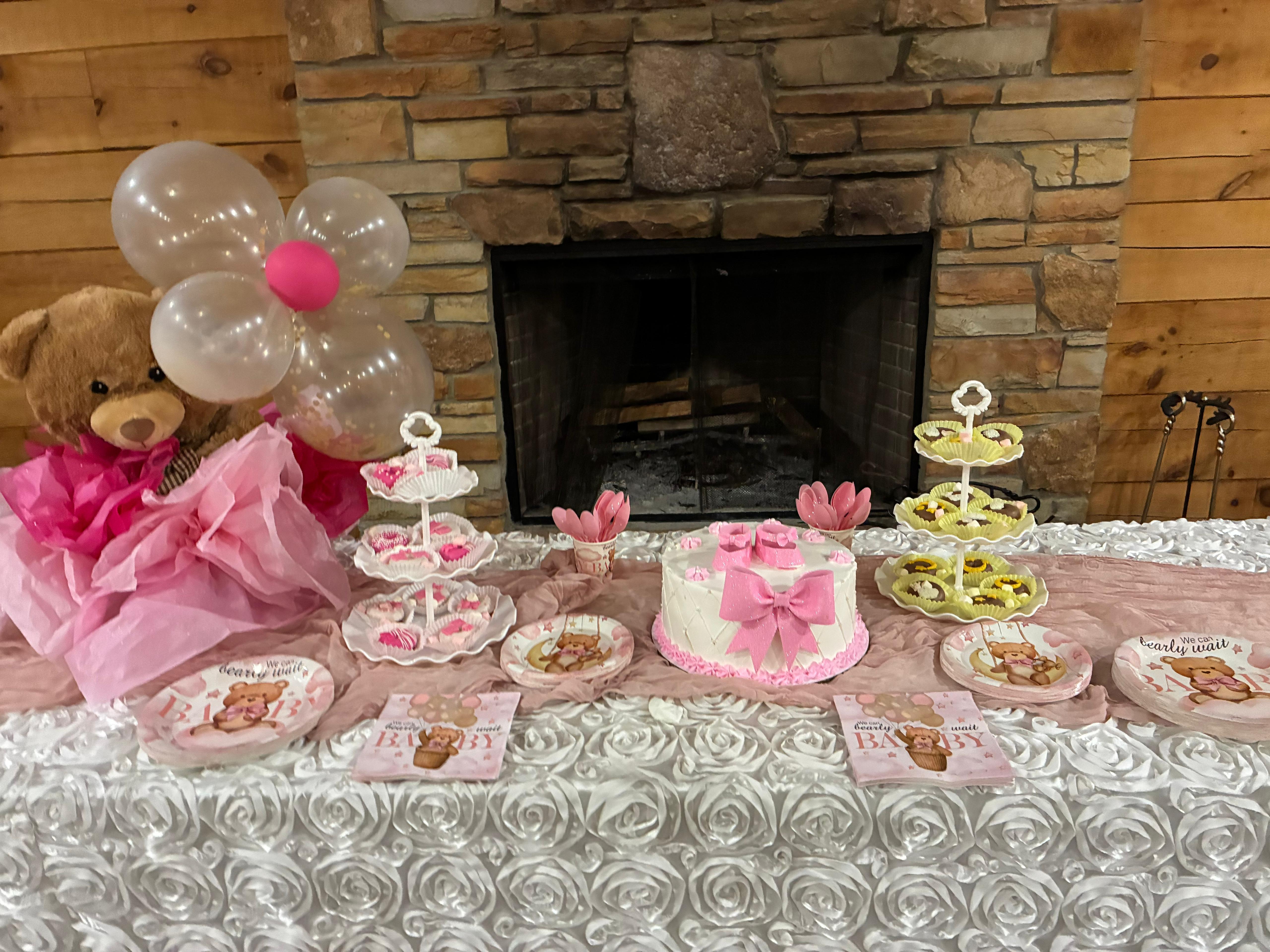 Baby shower celebration setup
