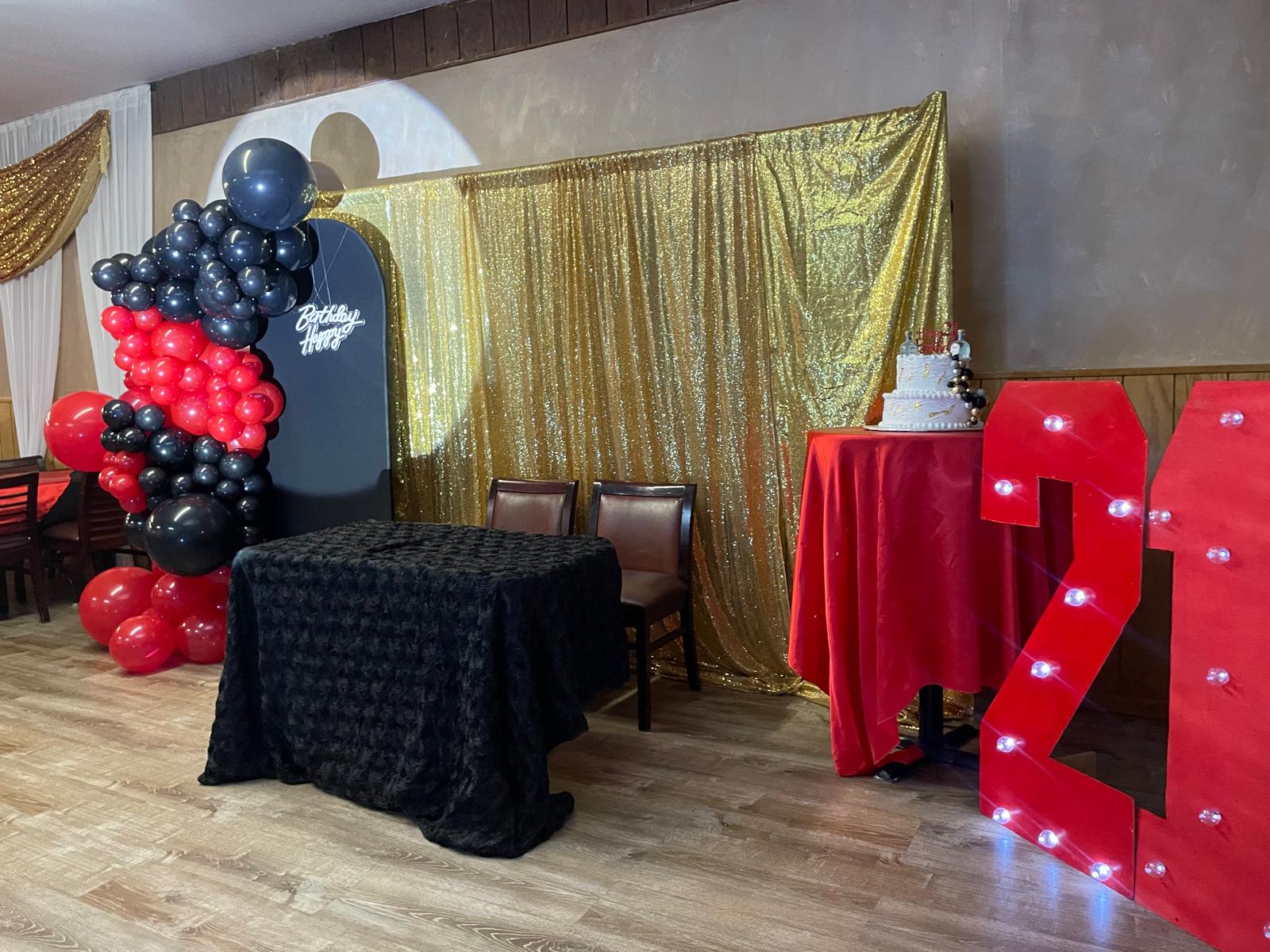 Birthday cake display