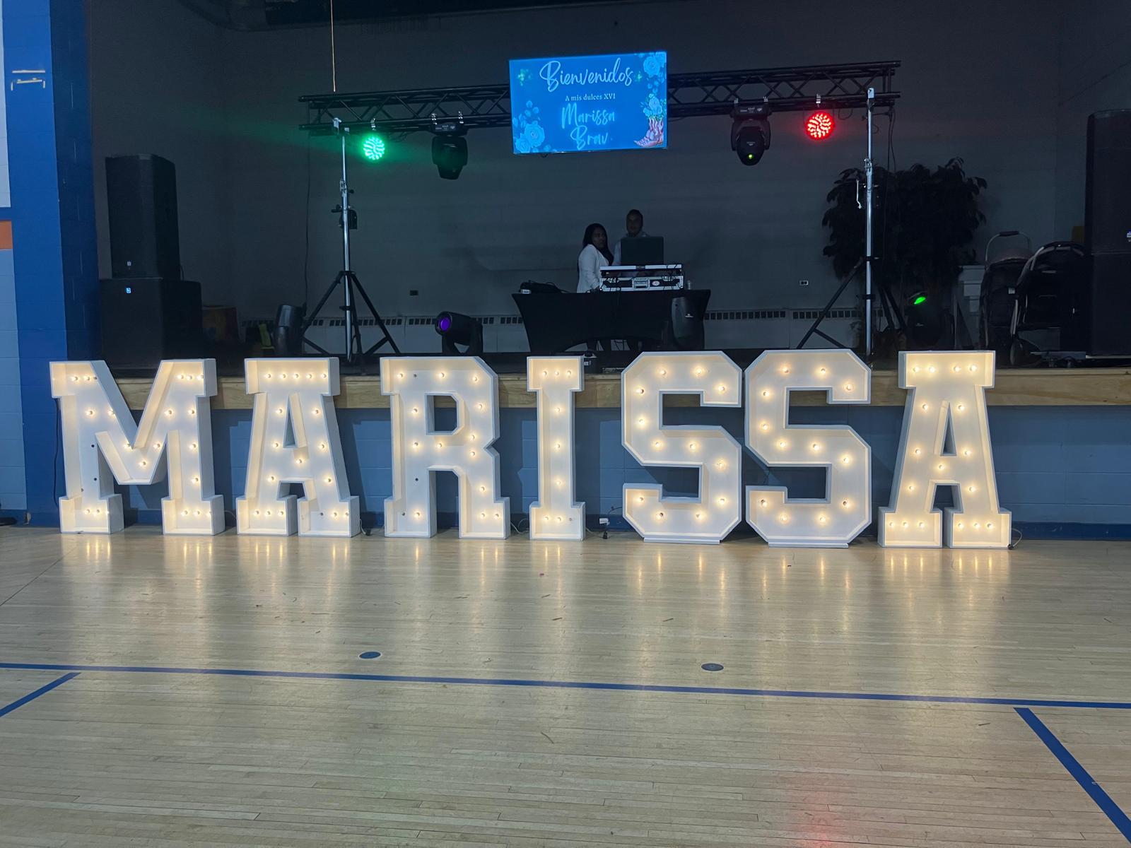 Birthday marquee letters