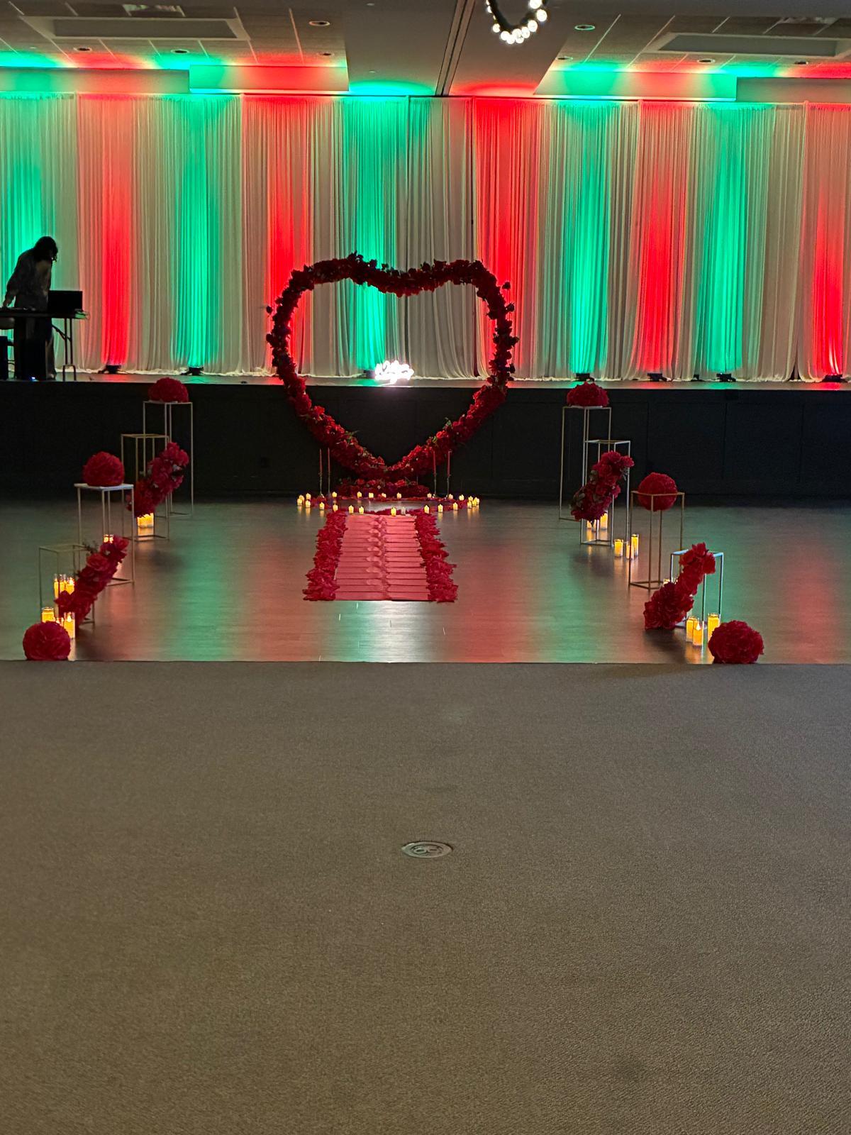 Custom wedding proposal venue decoration